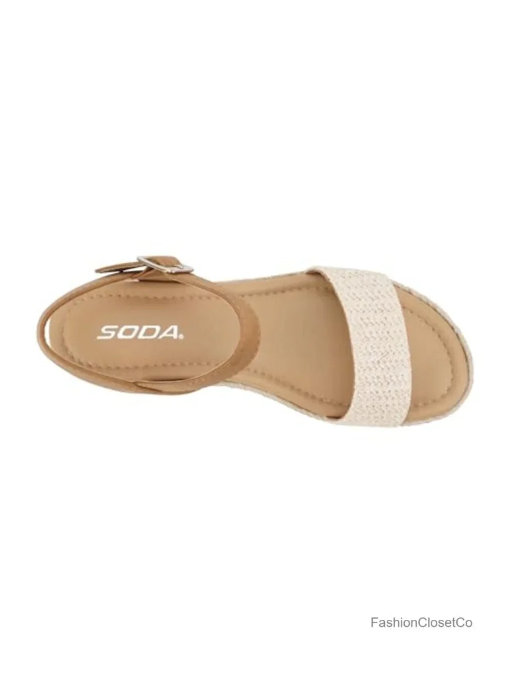 Open Toe Ankle Strap Platform Espadrille Sandal